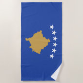 Flagge des Kosovo Strandtuch (Vorderseite)