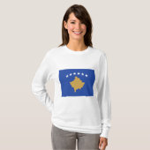 Flagge des Kosovo T-Shirt (Vorne ganz)