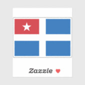 Flagge des kretischen Staat (1898-1913) Aufkleber (Blatt)