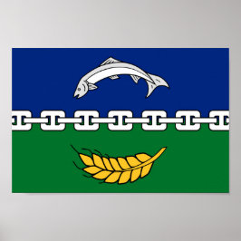 Flagge des Landkreises Berwick Poster