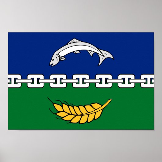Flagge des Landkreises Berwick Poster (Vorne)