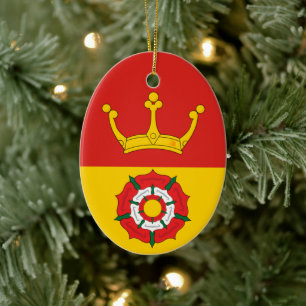 Flagge des Landkreises Hampshire, England (UK) Keramik Ornament