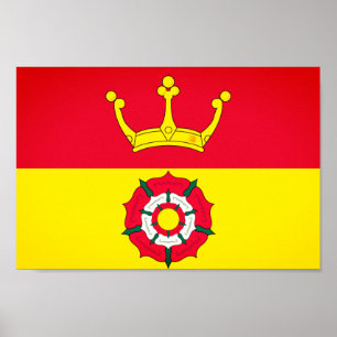 Flagge des Landkreises Hampshire, England (UK) Poster