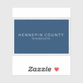 Flagge des Landkreises Hennepin, Minnesota (2022) Aufkleber (Blatt)
