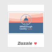 Flagge des Landkreises Hillsborough, Florida Aufkleber (Blatt)