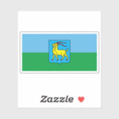 Flagge des Landkreises Istrien, Kroatien Aufkleber (Blatt)