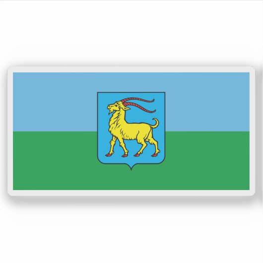 Flagge des Landkreises Istrien, Kroatien Aufkleber (Vorderseite)