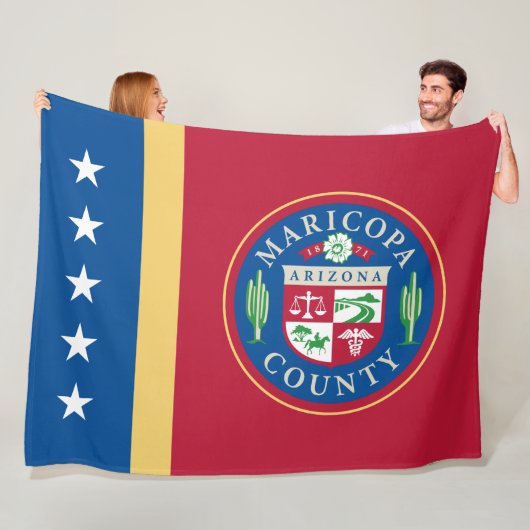 Flagge des Landkreises Maricopa (Arizona) Fleecedecke (Beispiel)