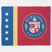 Flagge des Landkreises Maricopa (Arizona) Fleecedecke (Vorderseite (Horizontal))