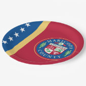 Flagge des Landkreises Maricopa (Arizona) Pappteller (Schrägansicht)