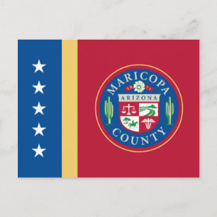 Flagge des Landkreises Maricopa (Arizona) Postkarte