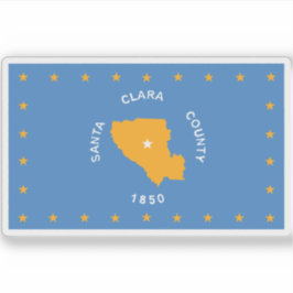 Flagge des Landkreises Santa Clara, Kalifornien Aufkleber