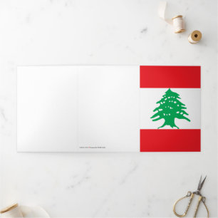 Flagge des Libanon Dreifach Gefaltete Karte