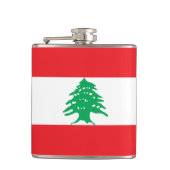 Flagge des Libanon Flachmann (Vorderseite)