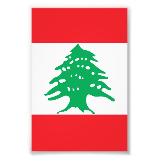 Flagge des Libanon Fotodruck (Vorne)