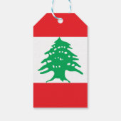 Flagge des Libanon Geschenkanhänger (Rückseite)