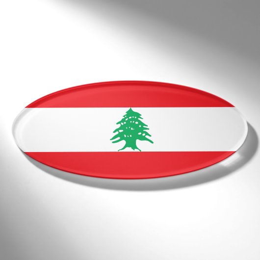 Flagge des Libanon Namenschild (Vorderseite)