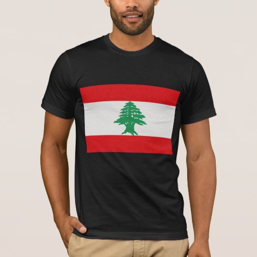 Flagge des Libanon T-Shirt (Vorderseite)