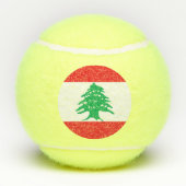 Flagge des Libanon Tennisbälle (Rückseite)