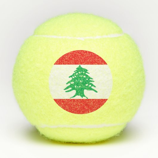 Flagge des Libanon Tennisbälle (Vorderseite)