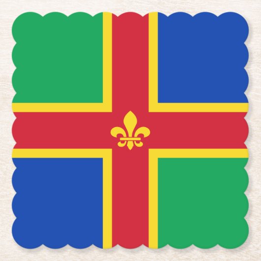 Flagge des Lincolnshire Paper Untersetzer (Vorderseite)