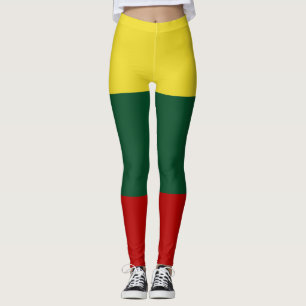 Flagge des Litauen-Gelbgrün-Rotes Leggings