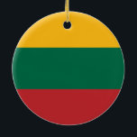 Flagge des litauischen Ornaments Keramikornament<br><div class="desc">Flagge des litauischen Ornaments</div>