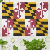 Flagge des Maryland-Musters Geschirrtuch (Gefaltet)