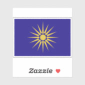 Flagge des mazedonischen Reiches Aufkleber (Blatt)