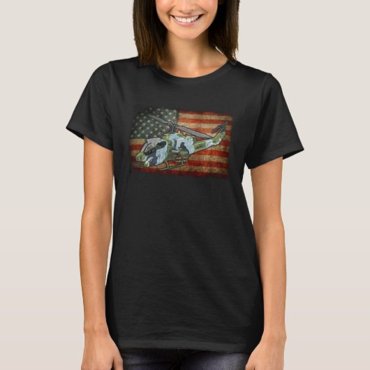 Flagge des Militärflugzeugs AH 1Z Viper T-Shirt (Vorderseite)