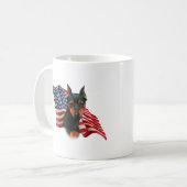 Flagge des Miniaturpinschers (schwarz) Kaffeetasse (Vorderseite Links)