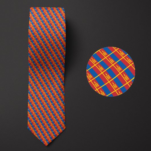 Flagge des mongolischen Musters Krawatte