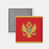 Flagge des montenegrinischen Magnet (Vorderseite/Rückseite)