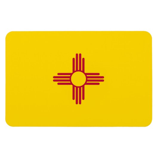 Flagge des neuen Staates Mexiko Magnet (Horizontal)