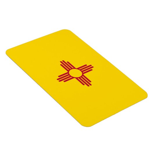 Flagge des neuen Staates Mexiko Magnet (Rechte Seite)