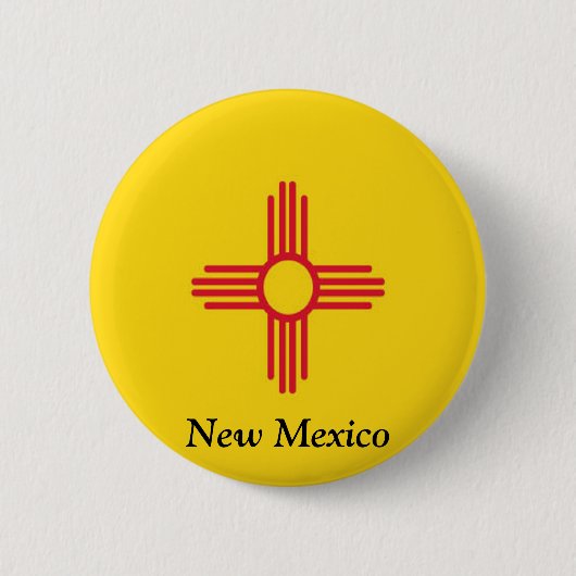 Flagge des New Mexiko Button (Vorderseite)