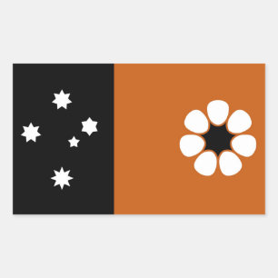 Flagge des nördlichen Hoheitsgebiets (AUSTRALIEN) Rechteckiger Aufkleber