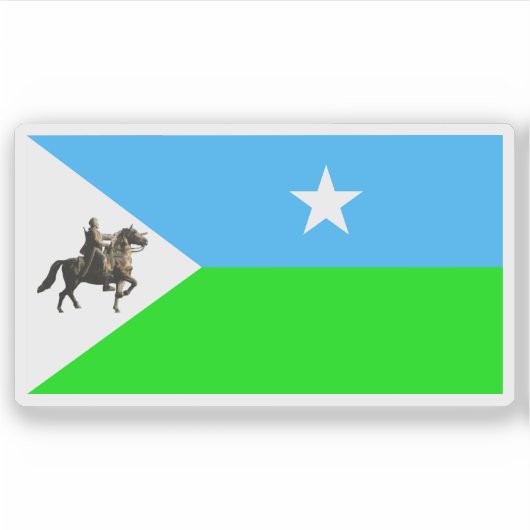 Flagge des nordöstlichen Staat, Somalia Aufkleber (Vorderseite)