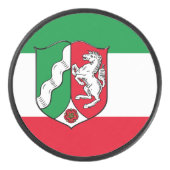 Flagge des nordrhein-westfälischen Hockeypucks Eishockey Puck (Vorderseite)