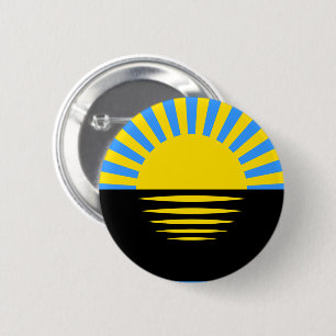 Flagge des Oblast Donezk Button