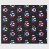 FLAGGE DES OHIO BUCKEYE-STAATES GESCHENKPAPIER (Flach)