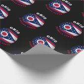 FLAGGE DES OHIO BUCKEYE-STAATES GESCHENKPAPIER (Ecke)