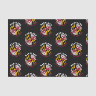 FLAGGE DES OLD LINE STATE MARYLAND SEIDENPAPIER