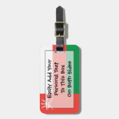 Flagge des Oman Easy ID Personal Gepäckanhänger (Vorderseite vertikal)