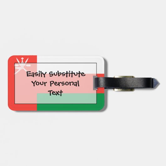 Flagge des Oman Easy ID Personal Gepäckanhänger (Rückseite horizontal)