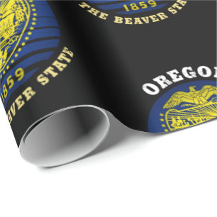 FLAGGE DES OREGON-BIBER-STAAATES GESCHENKPAPIER