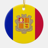 Flagge des Ornaments Andorra Keramik Ornament (Vorne)