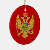 Flagge des Ornaments Montenegro Keramik Ornament (Rechts)