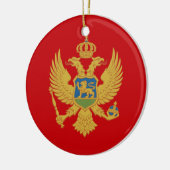 Flagge des Ornaments Montenegro Keramik Ornament (Links)