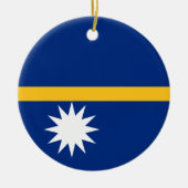 Flagge des Ornaments Nauru Keramikornament (Vorne)
